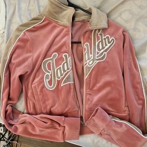 jaded london velour tracksuit top size 2